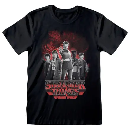 Stranger Things T-Shirt Group with Vecna behind Balck and White  product photo