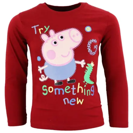 Peppa Pig Something New Red Kids Long Sleeve T-Shirt Top  product photo