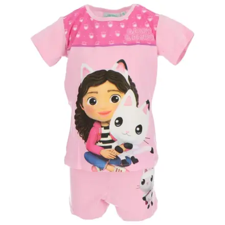 Gabi's Dollhouse Pandy Paws Light Pink Kids Short Pajamas  product photo
