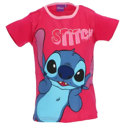Stitch Surprised Pink children's short sleeve t-shirt, top  product photo