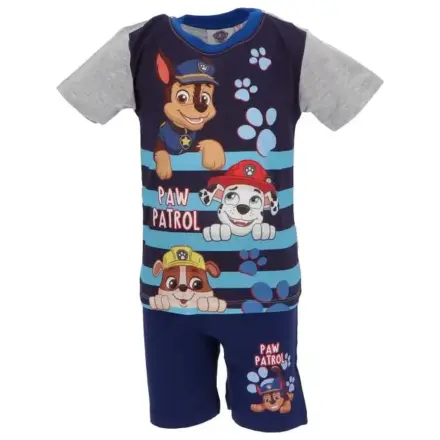 Paw Patrol Happy Stripes Grey Short Kids' Pajamas product photo