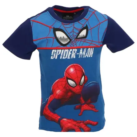 Spider-Man Wall Blue Kids Short Sleeve T-Shirt Top  product photo