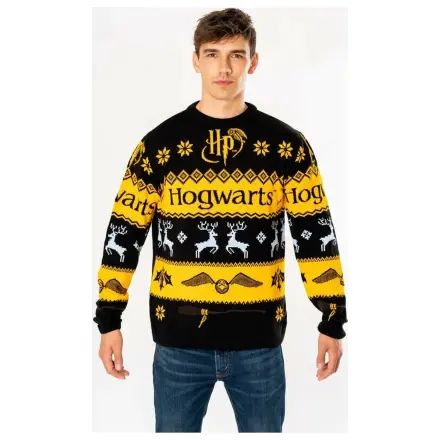 Harry Potter Christmas Sweater Deluxe Hogwarts Knitted  product photo
