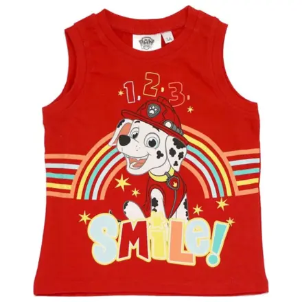 Paw Patrol Smile Red Kids Short Sleeve T-Shirt Top  product photo
