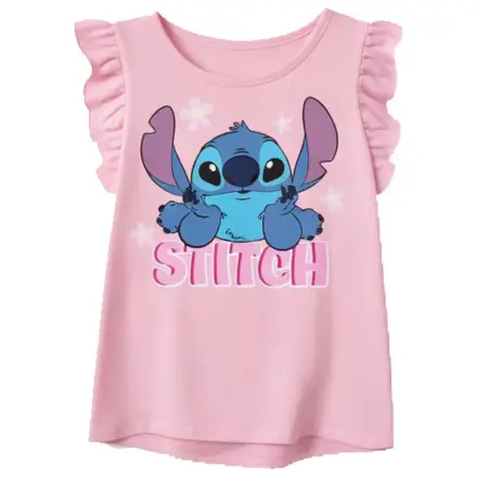 Stitch Tiny Smile Light Pink kids' short sleeve t-shirt product photo