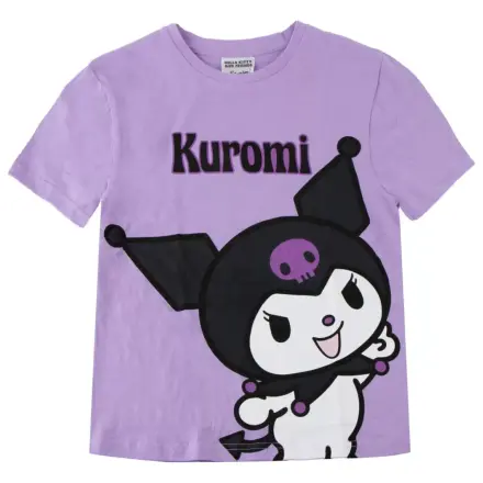 Hello Kitty Kuromi Purple kids short sleeve t-shirt, top product photo