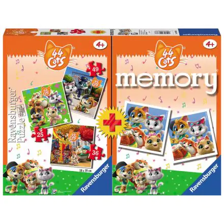 44 Cats 3 puzzles + memory multipack product photo
