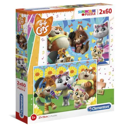 44 Cats puzzle 2x60pcs product photo