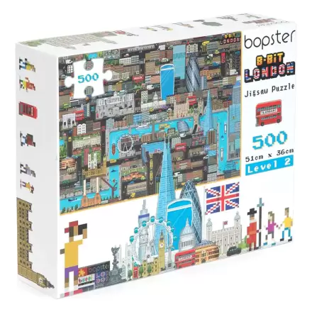 8-Bit Pixel Puzzle London Level 2 500 Pieces termékfotója