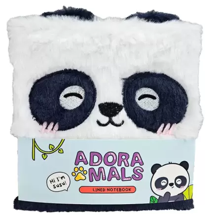 Adoramals Panda Bear A5 plush notebook termékfotója