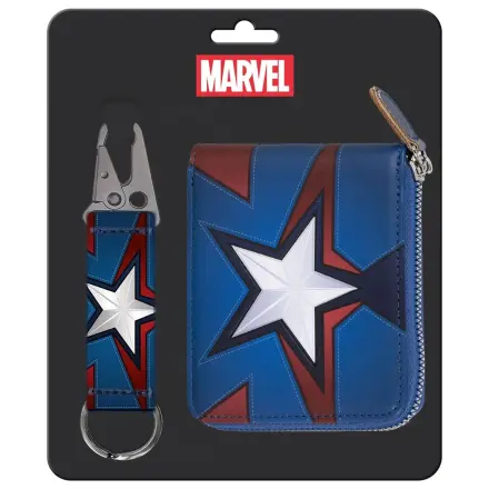 Marvel Captain America keyring + wallet set product photo