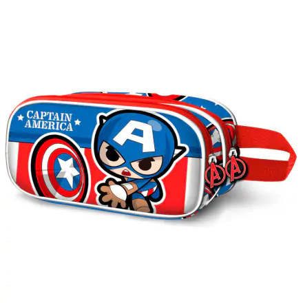 Marvel Captain America Lets Go 3D double pencil case product photo
