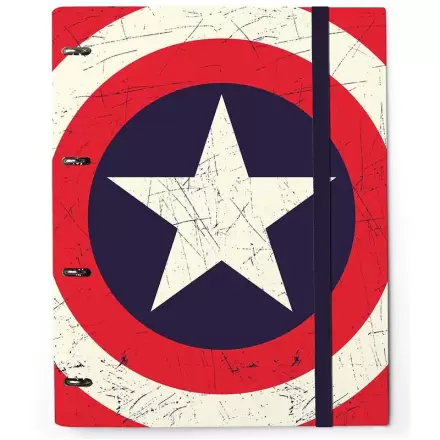 Captain America Marvel four ring binder with elastic band product photo