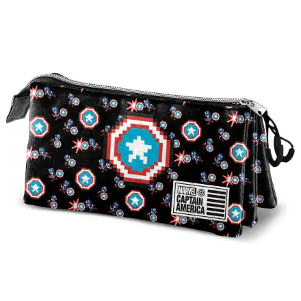 Marvel Captain America Pixel triple pencil case product photo