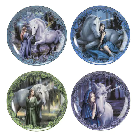 Anne Stokes Plates 4-Pack Unicorn and Maiden product photo