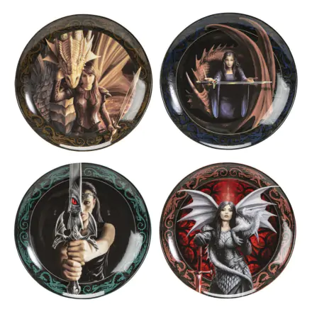 Anne Stokes Plates 4-Pack Warrior Maidens product photo