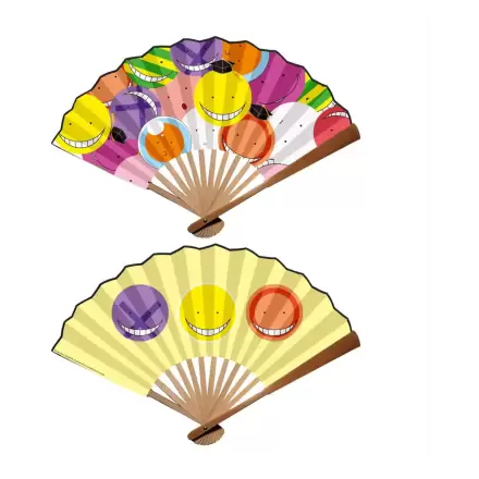 Assassination Classroom Folding Fan Koro-sensei Sticker Bomb Style termékfotója