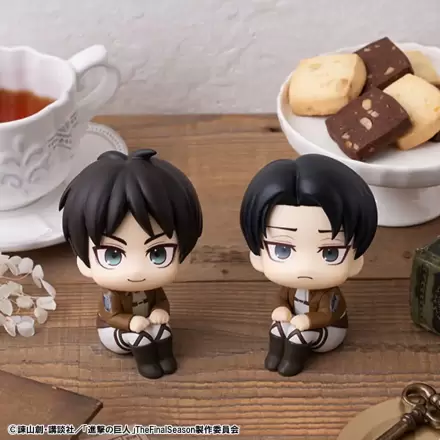 Attack on Titan Look Up PVC Statue Eren Jaeger & Levi Set (with gift) 11 cm product photo