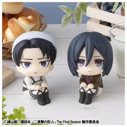 Attack on Titan Look Up PVC Statues Levi Cleaning up Ver. & Mikasa Ackerman (with gift) 11 cm            product photo