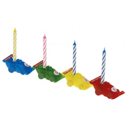 Cars Colorful Happy Birthday Candle Set of 4 product photo