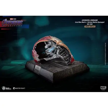 Avengers Endgame Master Craft Statue Iron Man Mark50 Helmet Battle Damaged 22 cm product photo