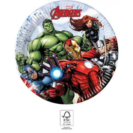 Avengers Infinity Stones, Avengers paper plate 8 pieces 20 cm FSC termékfotója