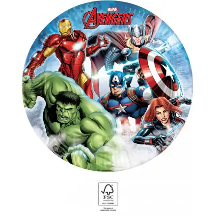 Avengers Infinity Stones, Avengers paper plate 8 pieces 23 cm FSC termékfotója