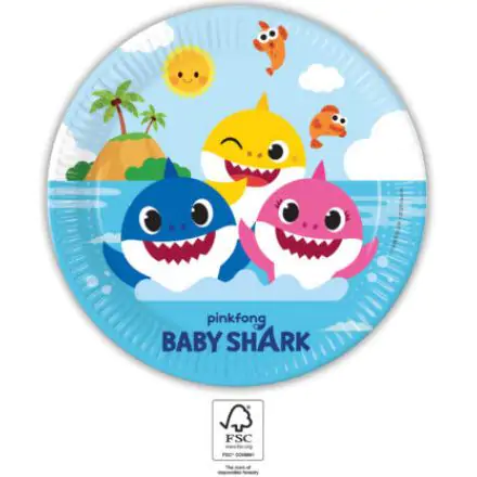 Baby Shark Next Generation Paper Plates 8 pcs 23 cm FSC product photo