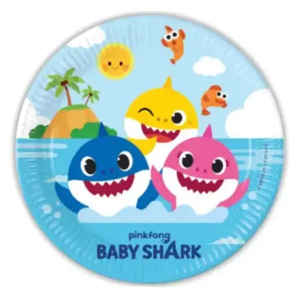 Baby Shark Next Generation Paper Plates 8 pcs 23 cm FSC product photo