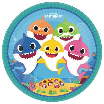 Baby Shark Paper Plates 8 pcs 23 cm product photo