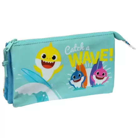 Baby Shark Surfing triple pencil case product photo