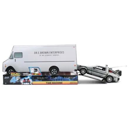 Back to the Future 40th Anniversary Time Machine Hollywood Rides DeLorean replica product photo