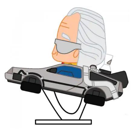 Back to the Future Doc witch Delorean Pokis figure product photo