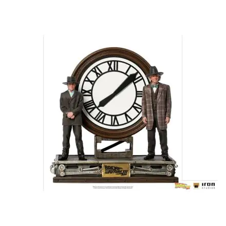 Back to the Future III Deluxe Art Scale Statue 1/10 Marty and Doc at the Clock 30 cm product photo