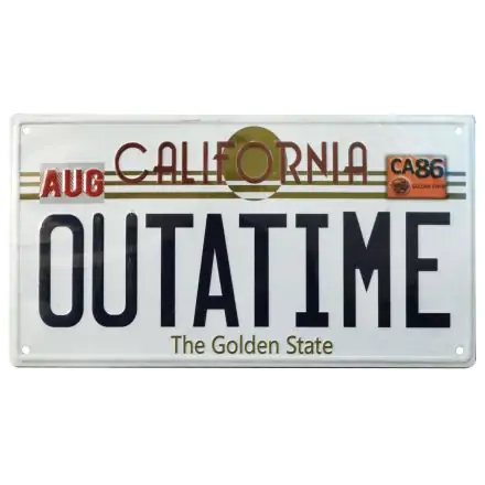 Back To The Future Metal Sign ´Outatime´ DeLorean License Plate termékfotója