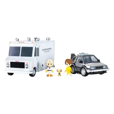 Back to the Future Q-Village Vehicles with mini-figures Time Machine Deluxe Set 9 cm product photo