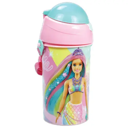 Barbie Sparkle Plastic Straw Bottle with Hook 500 ml product photo