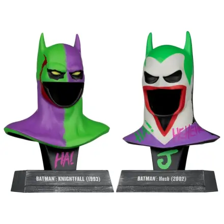 Batman DC Direct Mini Replica 1/3  2-pack Batman Cowls Hush & Knightfall (Jokerized) (Gold Label) 18 cm product photo