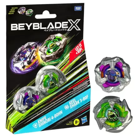 Beyblade X Beat Tyranno 4-70Q & Knife Shinobi 4-80HN game product photo