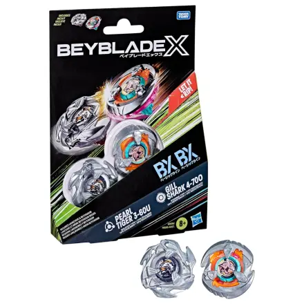 Beyblade X Gill Shark 4-70O & Pearl Tiger 3-60U Dual Pack product photo