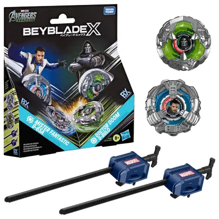 BEYBLADE X Mister Fantastic 9-65A & Doctor Doom 0-80LO product photo