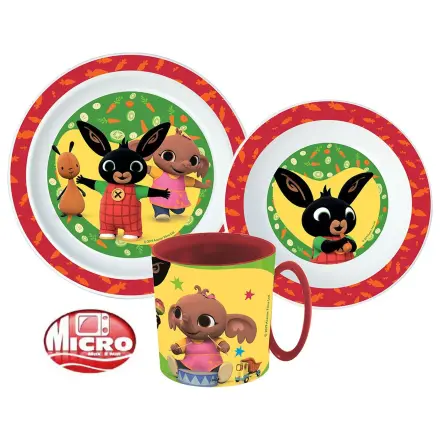 Bing Happy Bunny Dinnerware Set, Micro Plastic Set with Mug product photo