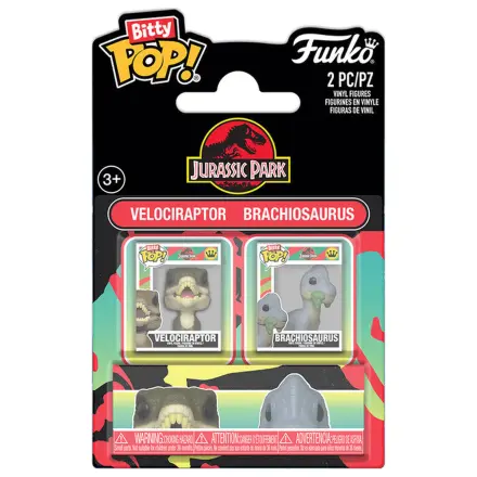 Bitty Funko POP pack 2 figures  Jurassic Park Velociraptor & Brachiosaurus product photo