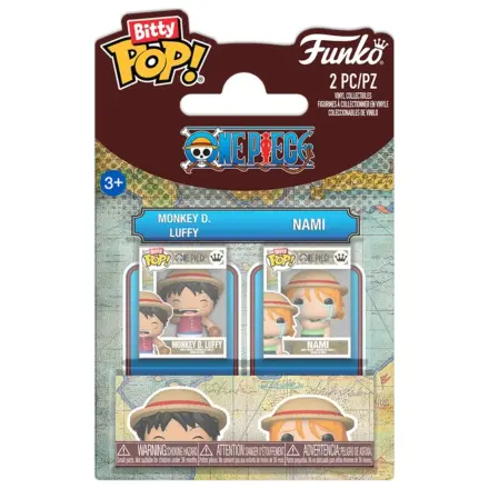 Bitty Funko POP pack 2 figures One Piece Luffy & Nami product photo