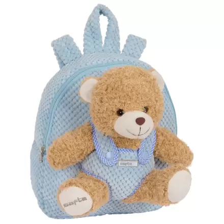 Blue backpack with Bear plush toy 27cm product photo