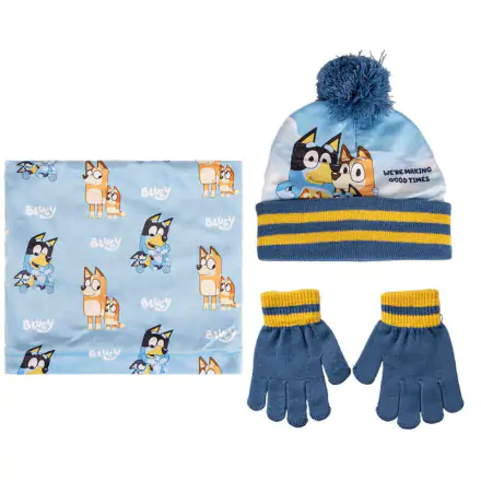 Bluey Kids winter set snood hat gloves product photo