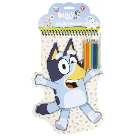 Bluey Happy Shape Coloring Set with Stickers and Colored Pencils product photo