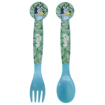 Bluey Leaves plastic cutlery set - 2 piece product photo