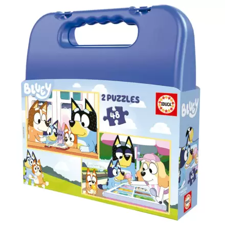 Bluey briefcase puzzle 2x48pcs termékfotója