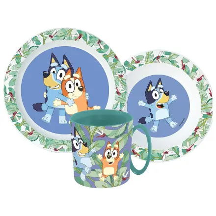 Bluey Tropical Dinner Set, micro plastic set with mug product photo